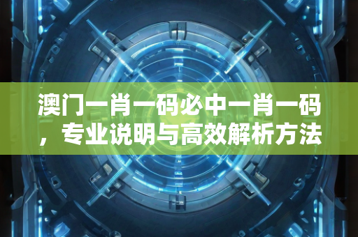 澳门一肖一码必中一肖一码，专业说明与高效解析方法—OrStu