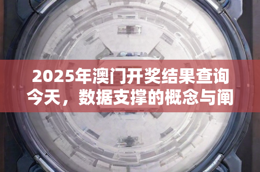 2025年澳门开奖结果查询今天，数据支撑的概念与阐释