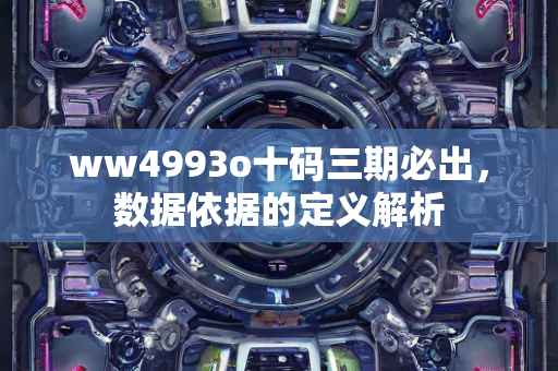 ww4993o十码三期必出，数据依据的定义解析