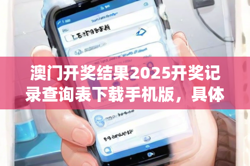 澳门开奖结果2025开奖记录查询表下载手机版，具体操作指南教学—DeFgH