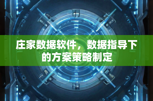 庄家数据软件，数据指导下的方案策略制定