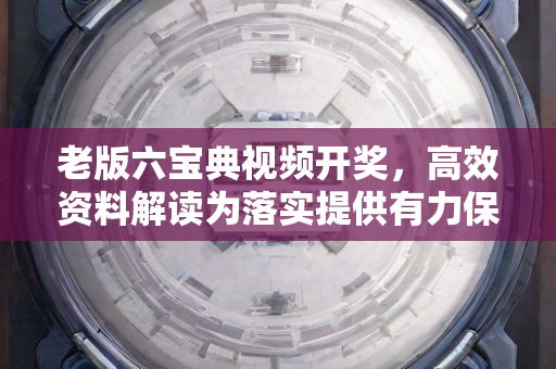 老版六宝典视频开奖，高效资料解读为落实提供有力保障