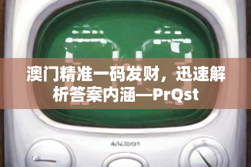 澳门精准一码发财，迅速解析答案内涵—PrQst