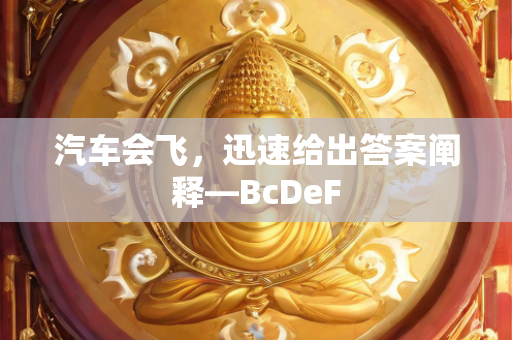 汽车会飞，迅速给出答案阐释—BcDeF